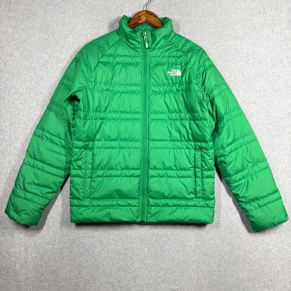 The North Face Alpz 550 Down Jacket Boys XL 18/20 Green Puffer Coat